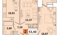 Продам квартиру в новостройке двухкомнатную в кирпичном доме по адресу проспект Победы юбилейная жк нордика недвижимость Северодвинск